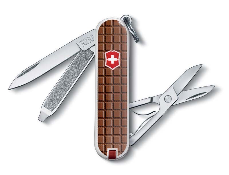 Нож-брелок VICTORINOX Classic, 58 мм, 7 функций, рукоять с дизайном 