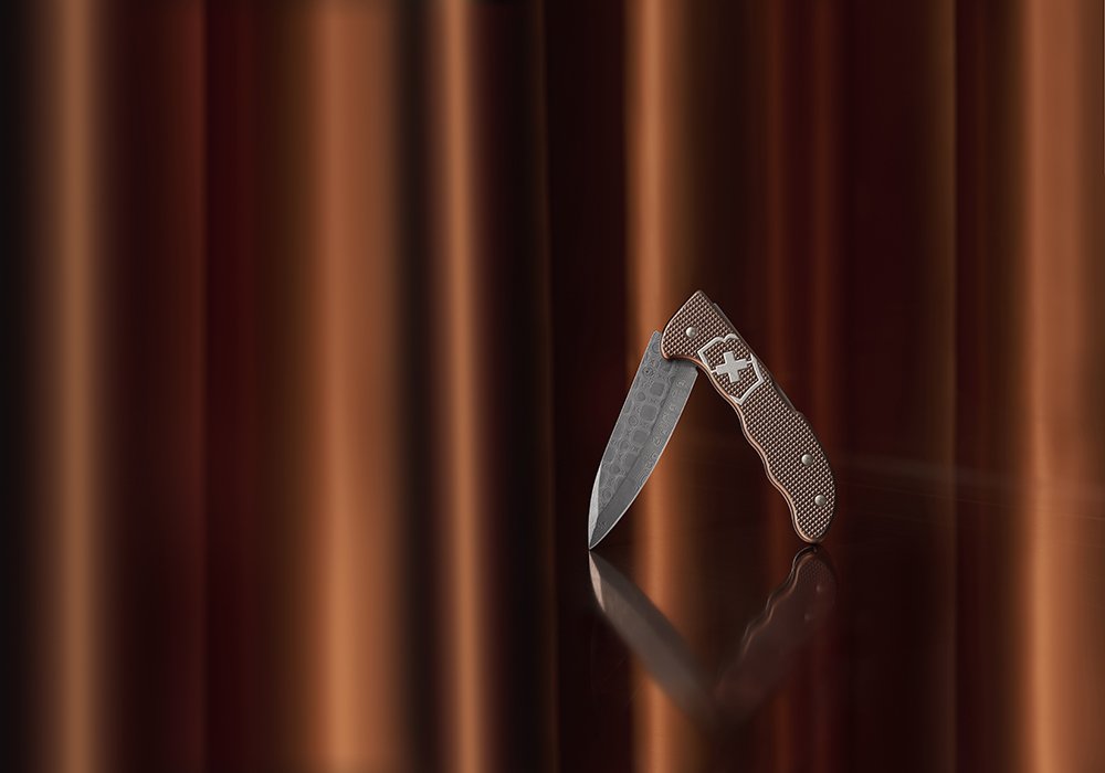 Нож охотника VICTORINOX Hunter Pro Alox Damast LE 2020 130 мм, 1 функция, коричневый_7