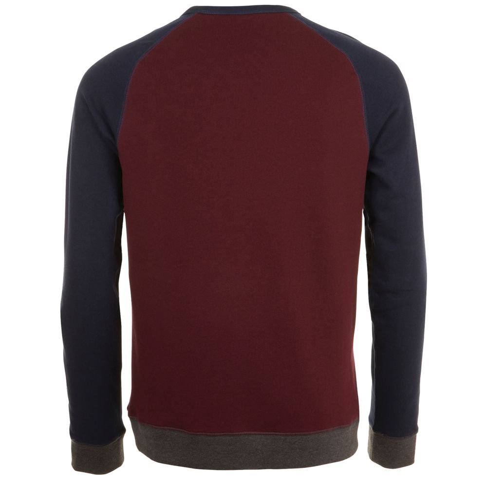 Толстовка унисекс SANDRO, бордовая с темно-синим_1