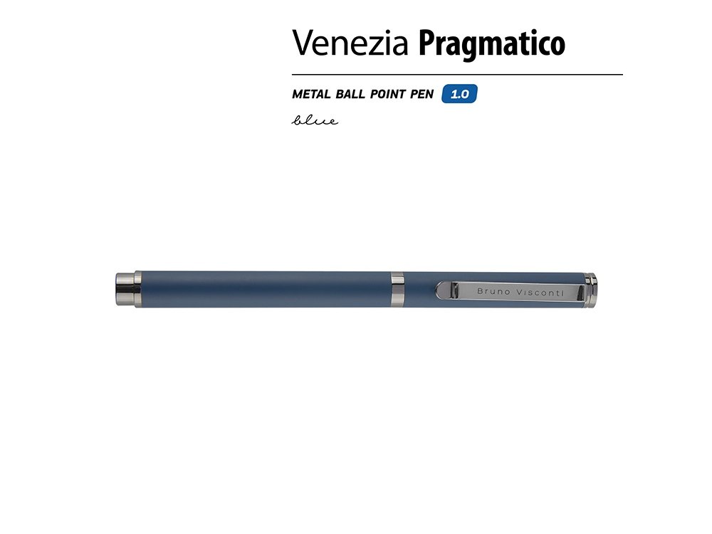 Ручка металлическая шариковая Venezia Pragmatico софт-тач_1