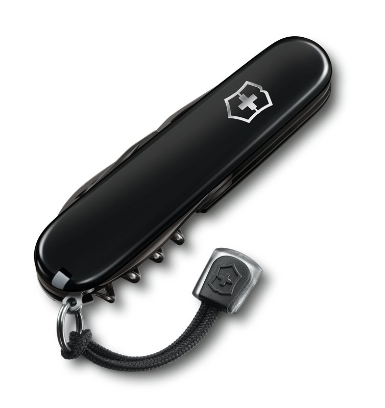 Нож перочинный VICTORINOX Spartan PS, 91 мм, 13 функций, чёрный, со шнурком в комплекте_2