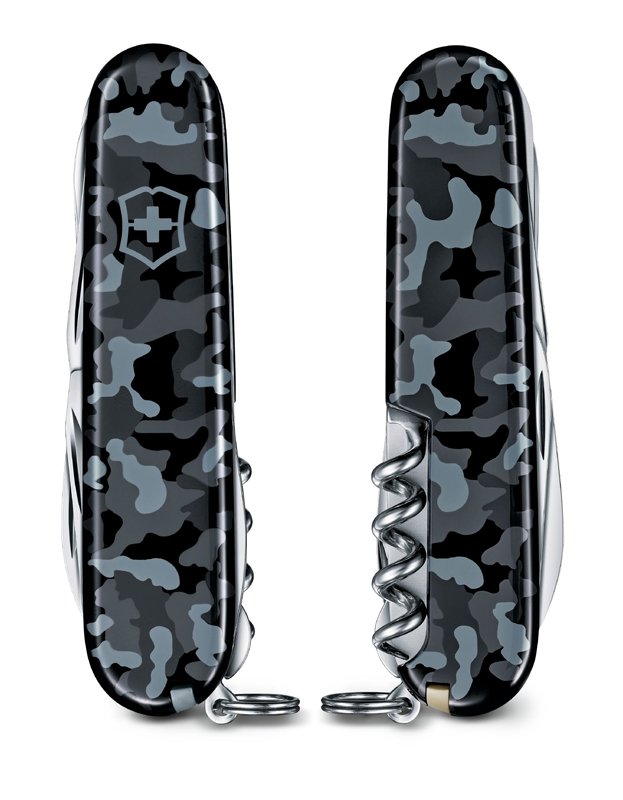 Нож перочинный VICTORINOX Huntsman Navy Camouflage, 91 мм, 15 функций, серо-синий камуфляж_1