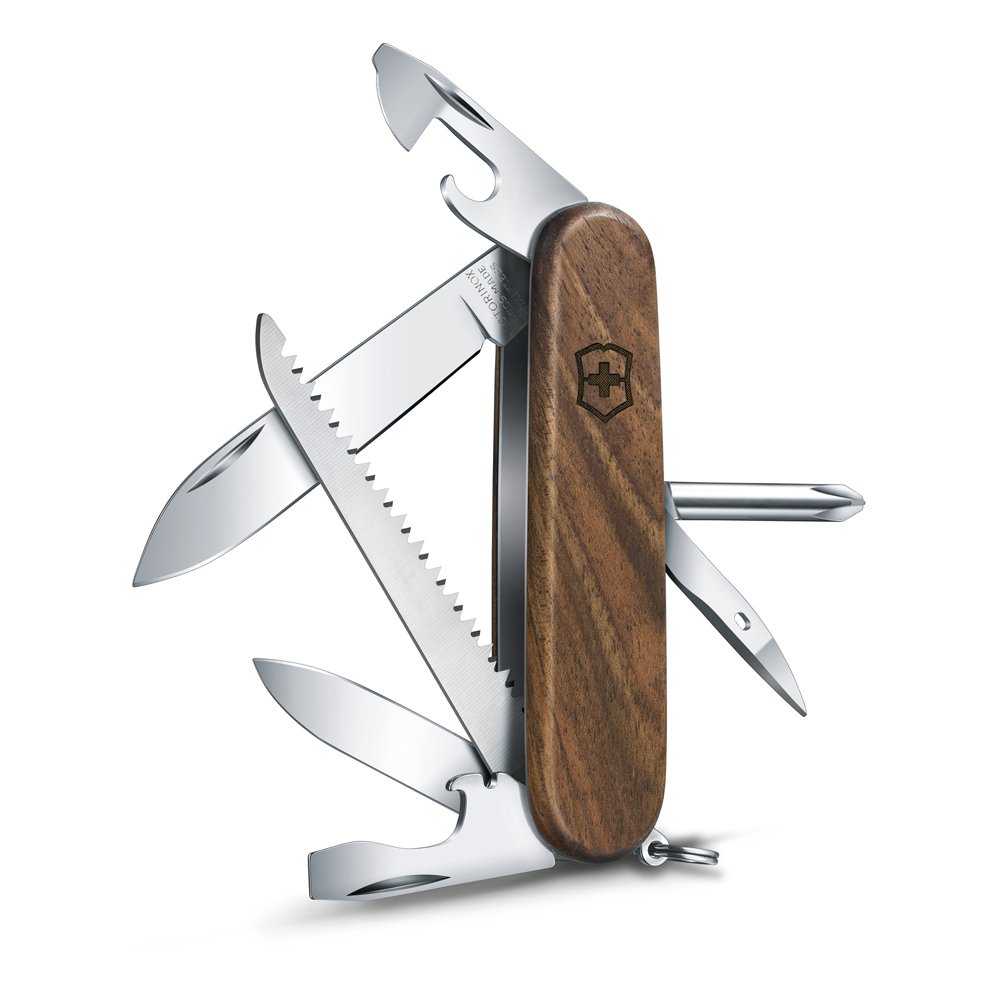 Нож перочинный VICTORINOX Hiker, 91 мм, 11 функций, деревянная рукоять_1