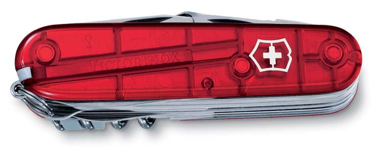 Нож перочинный VICTORINOX Swiss Champ, 91 мм, 33 функции, полупрозрачный красный_2