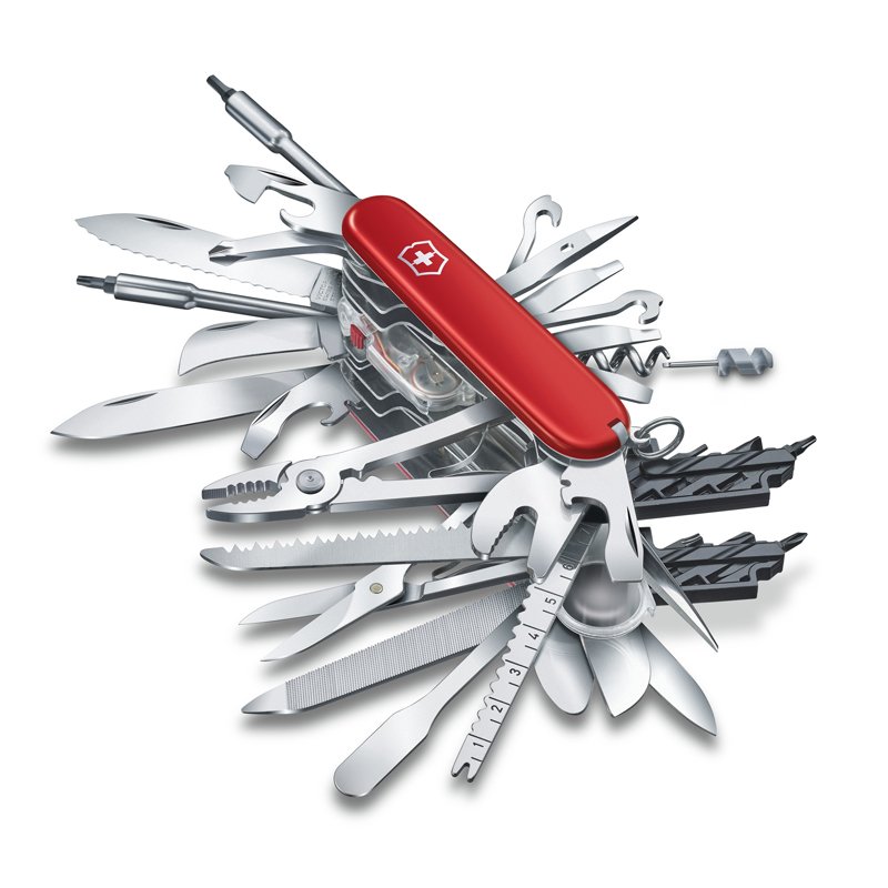 Нож перочинный VICTORINOX Swiss Champ XXL, 91 мм, 73 функции, красный_4