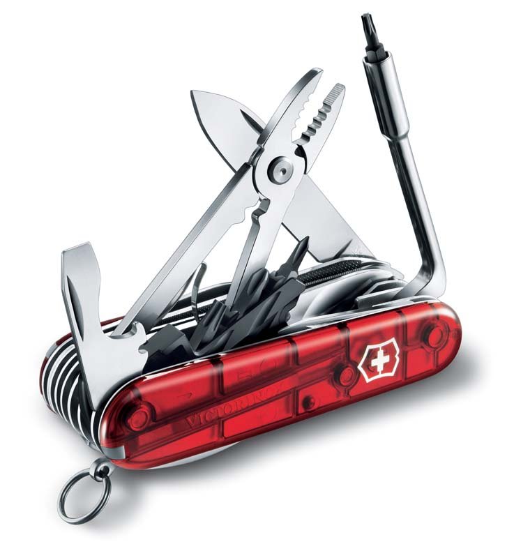 Нож перочинный VICTORINOX CyberTool 41, 91 мм, 39 функций, полупрозрачный красный_1