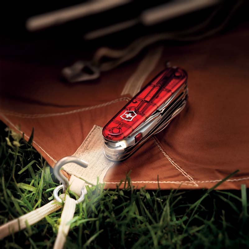 Нож перочинный VICTORINOX Huntsman Lite, 91 мм, 21 функция, полупрозрачный красный_2