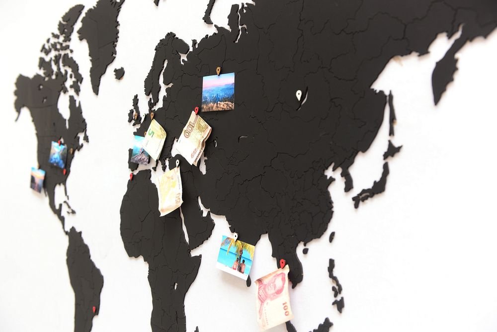 Деревянная карта мира World Map True Puzzle Large, черная_6