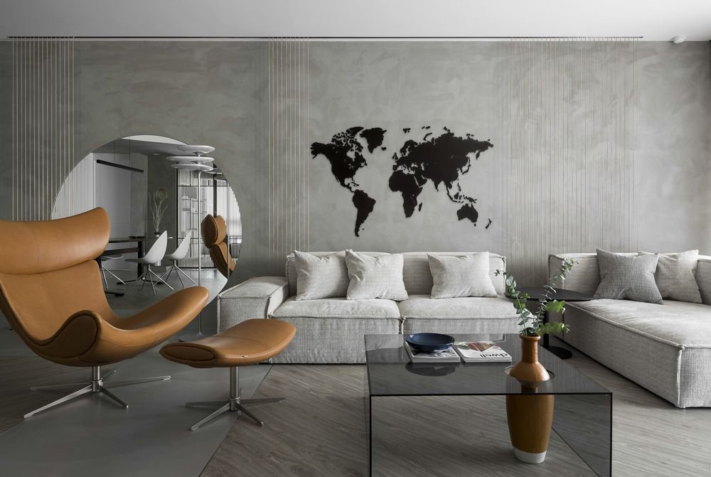 Деревянная карта мира World Map Wall Decoration Large, черная_4