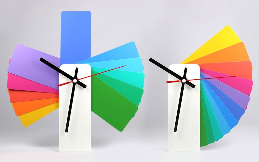 Часы настенные Transformer Clock. White & Multicolor_2