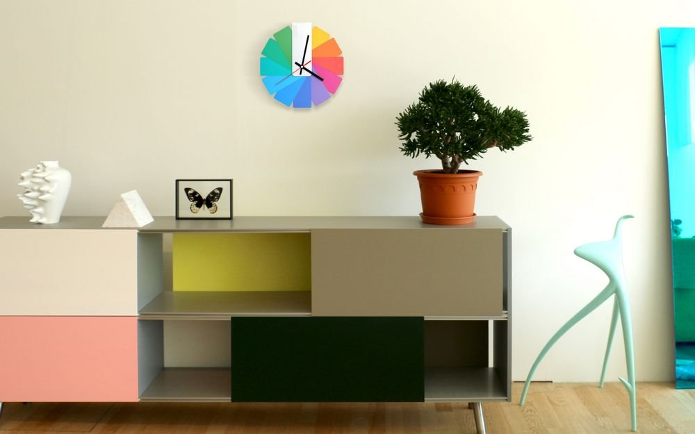 Часы настенные Transformer Clock. White & Multicolor_5