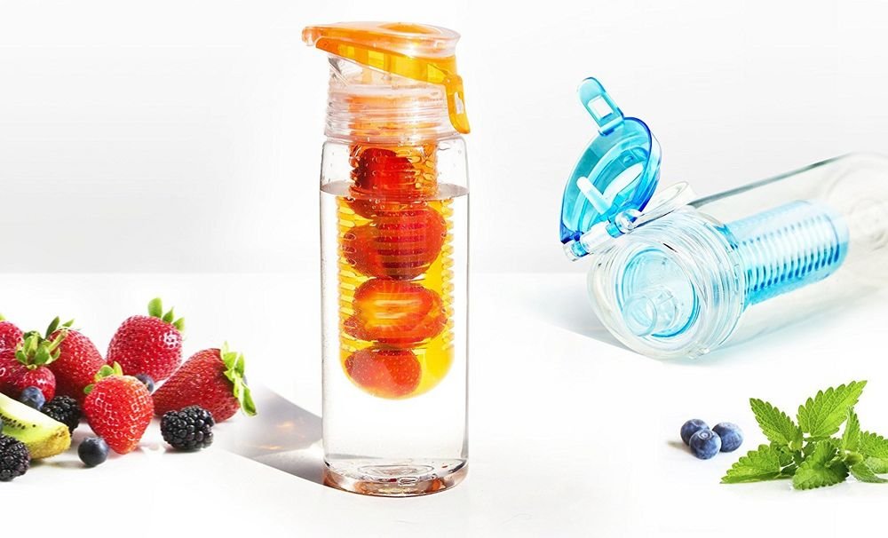 Бутылка для воды Flavour It 2 Go, оранжевая_1