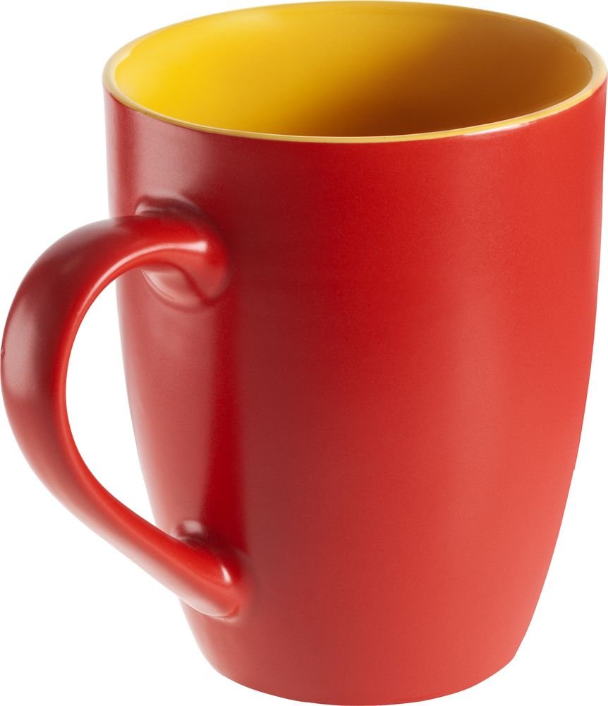 Кружка Bright Tulip, матовая, красная с желтым_1