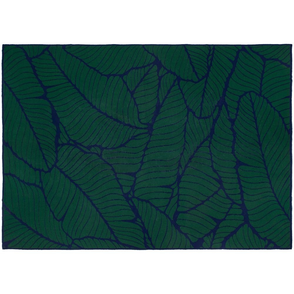 Плед In Leaf, синий с зеленым_3