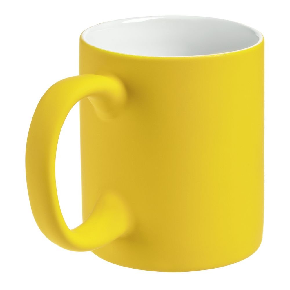 Кружка Sippy c покрытием софт-тач, желтая_1