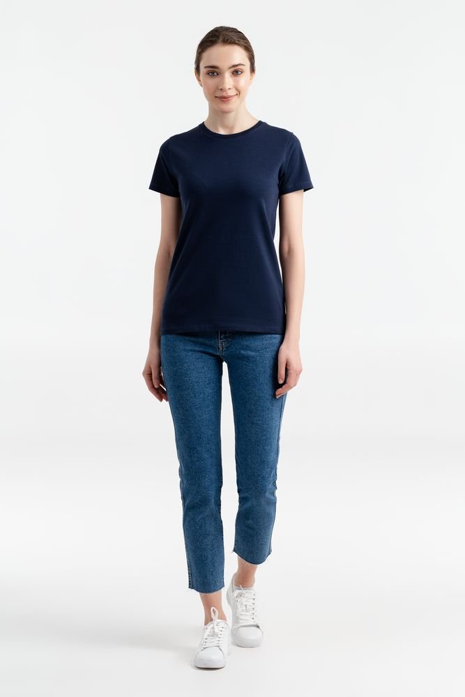 Футболка женская T-bolka Stretch Light Lady, темно-синяя (navy)_4