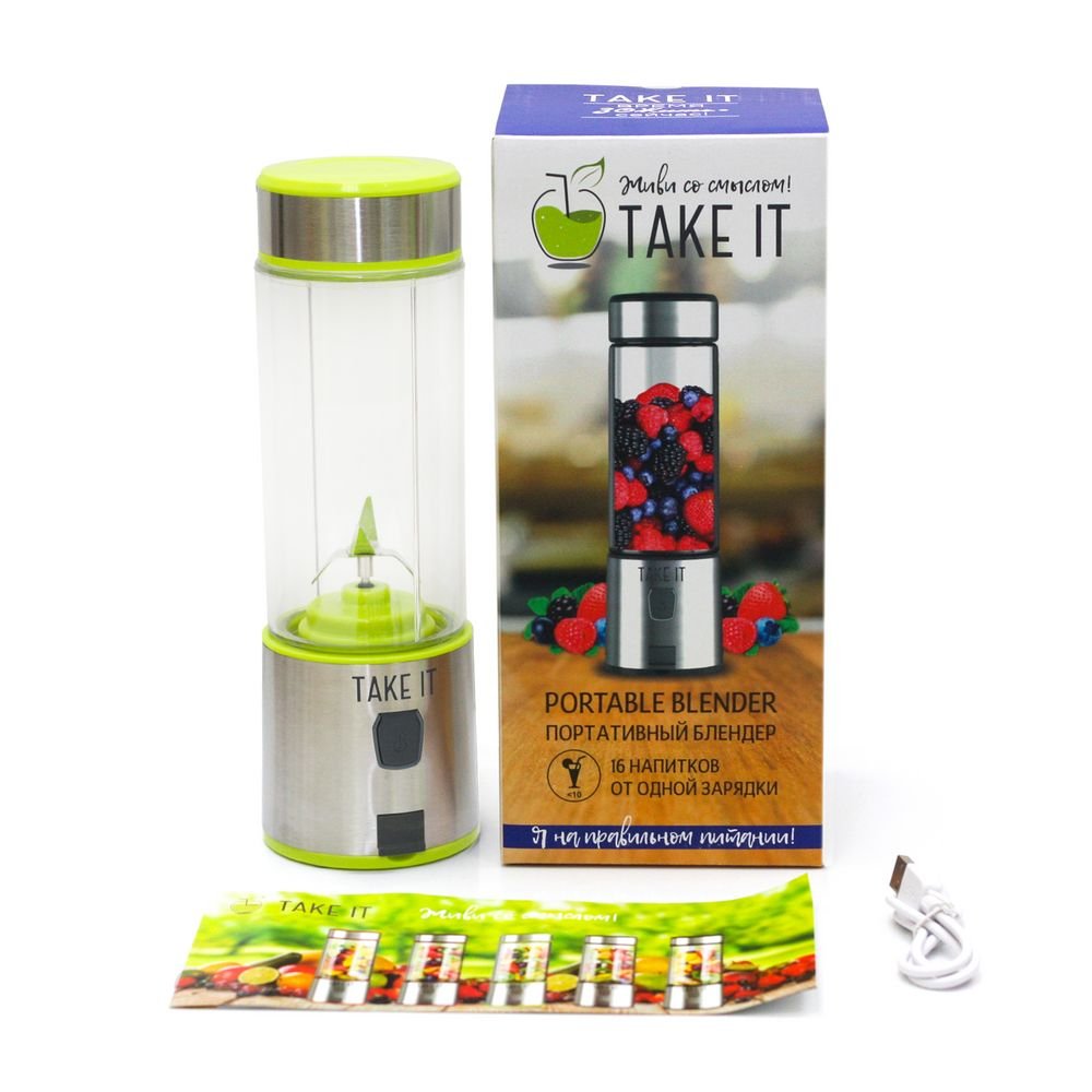 Портативный блендер Take It X4, зеленый_2