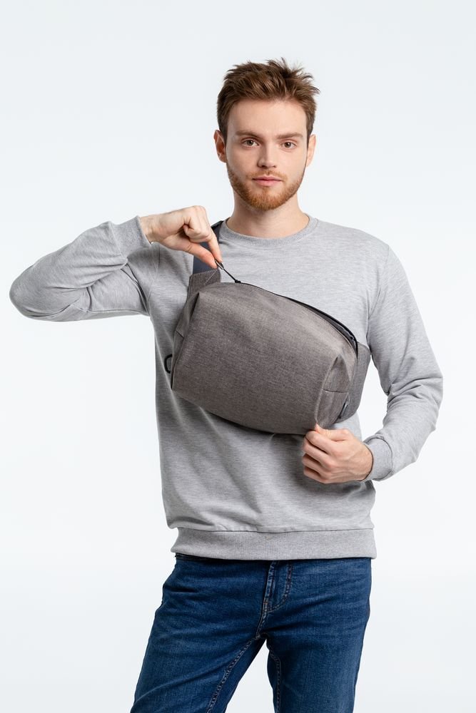 Рюкзак на одно плечо Tweed, серый_12