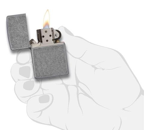 Зажигалка ZIPPO Classic с покрытием ™Plate, латунь/сталь, серебристая, матовая, 36х12x56 мм_1