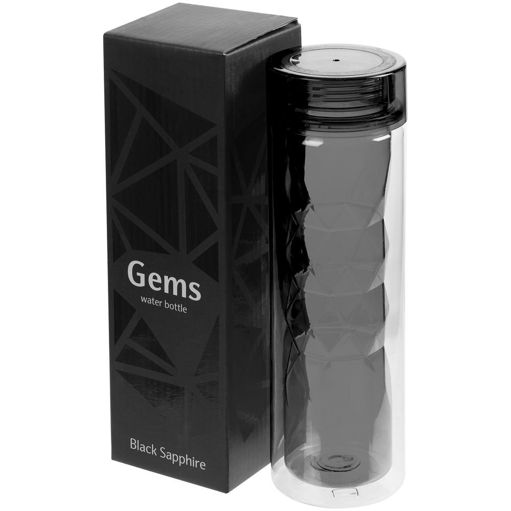 Бутылка для воды Gems Black Morion, черный морион_4