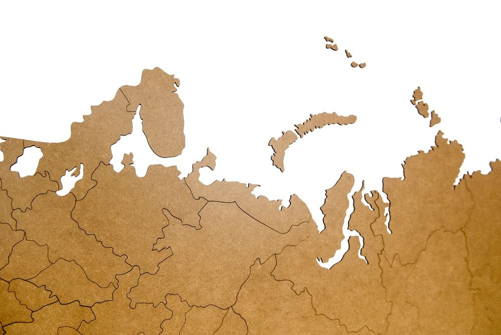 Деревянная карта России, коричневая_2
