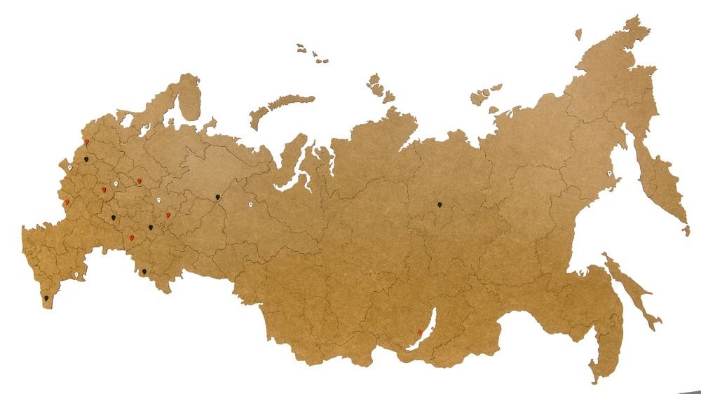 Деревянная карта России, коричневая_5