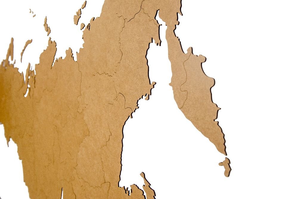 Деревянная карта России, коричневая_1