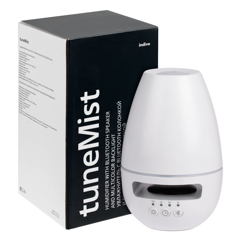 Увлажнитель с колонкой и подсветкой tuneMist, белый_9