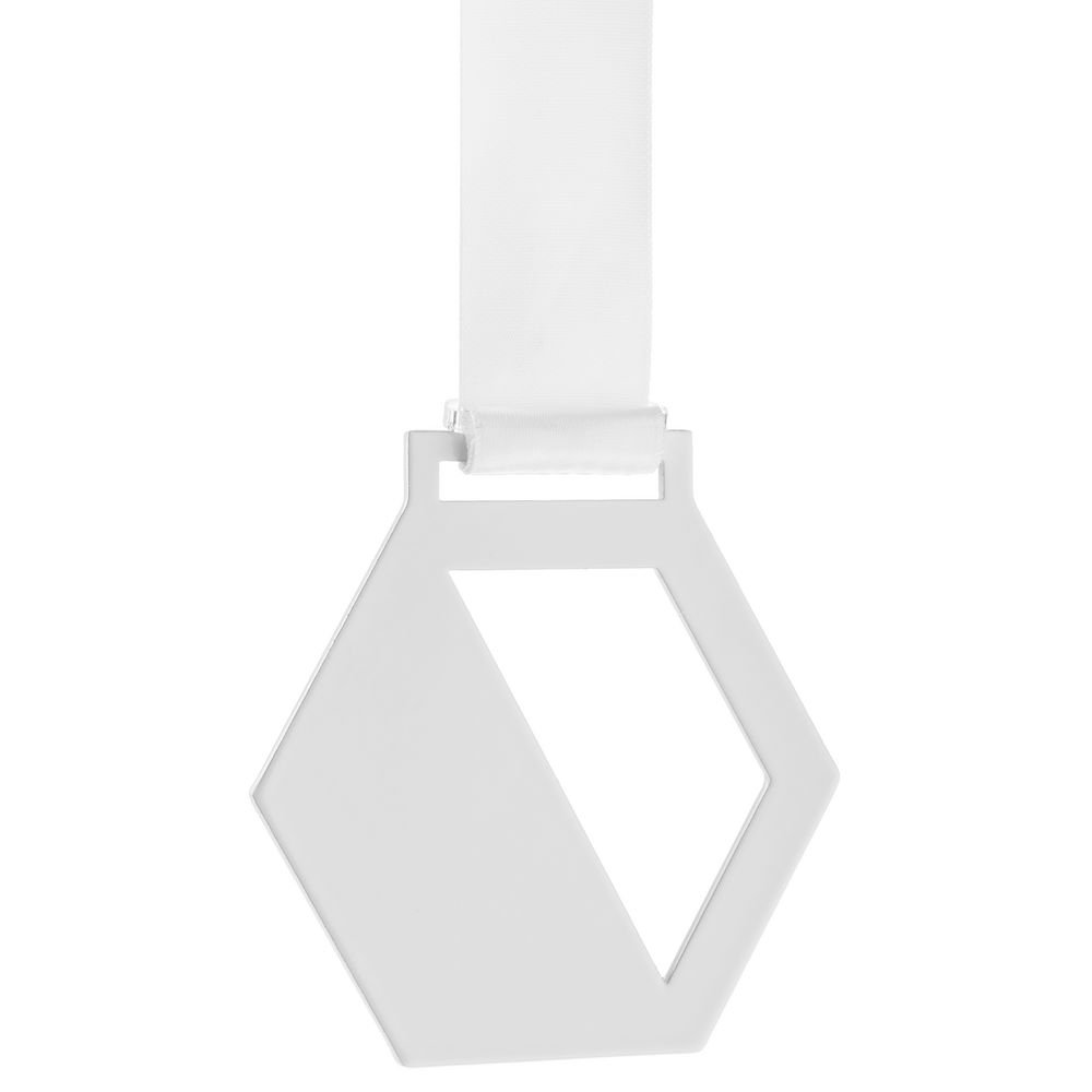 Медаль Steel Hexa, белая_1