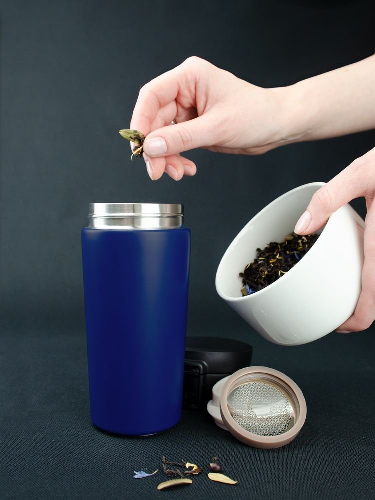 Термостакан с ситечком No Leak Infuser, синий_8