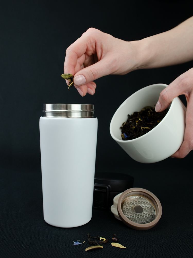 Термостакан с ситечком No Leak Infuser, белый_8