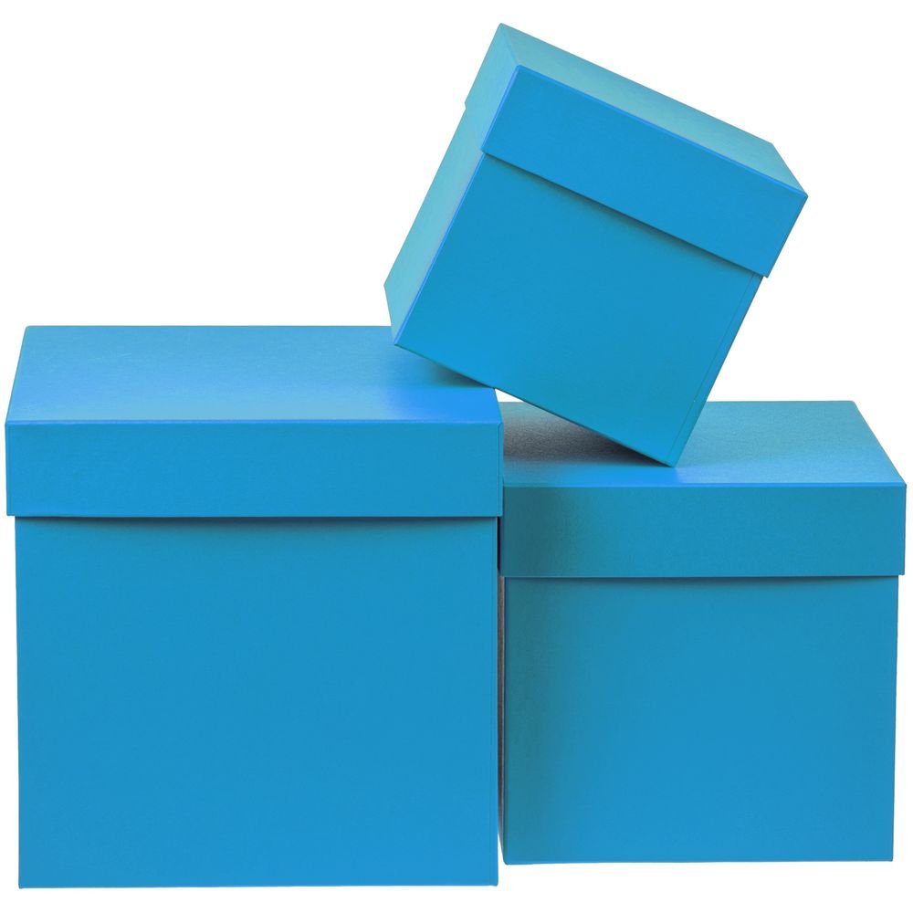 Коробка Cube M, голубая_4
