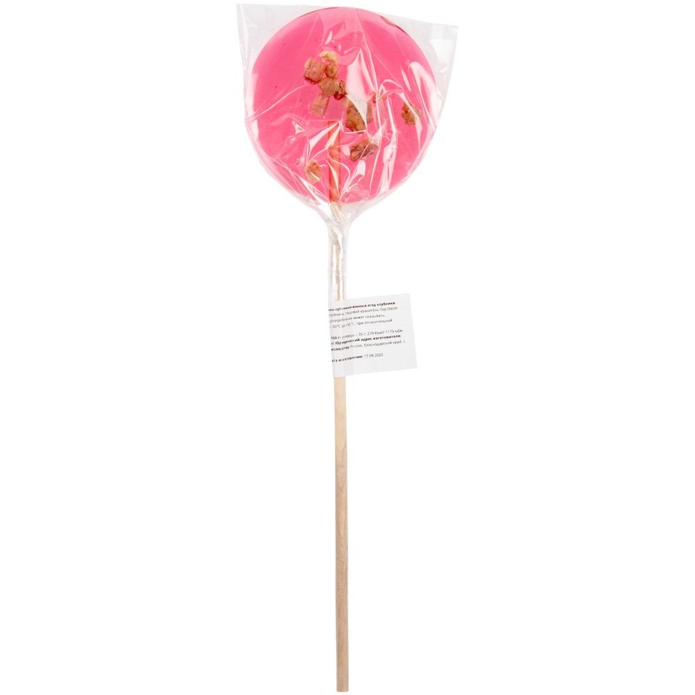 Леденец Lollifruit, красный с сублимированной клубникой_3
