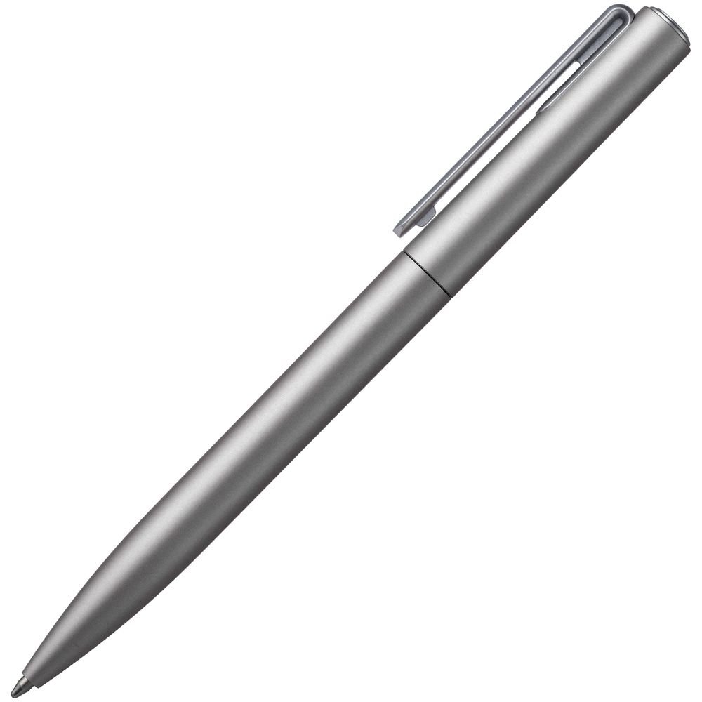 Ручка шариковая Drift Silver, темно-серебристая_2
