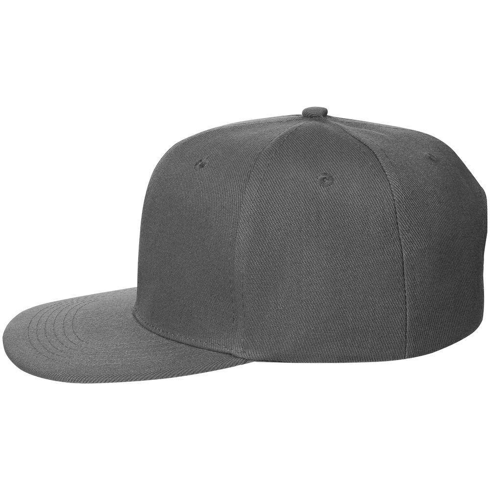 Бейсболка Snapback с прямым козырьком, серая_1