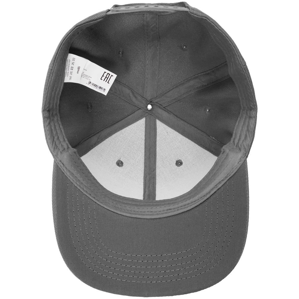 Бейсболка Snapback с прямым козырьком, серая_3
