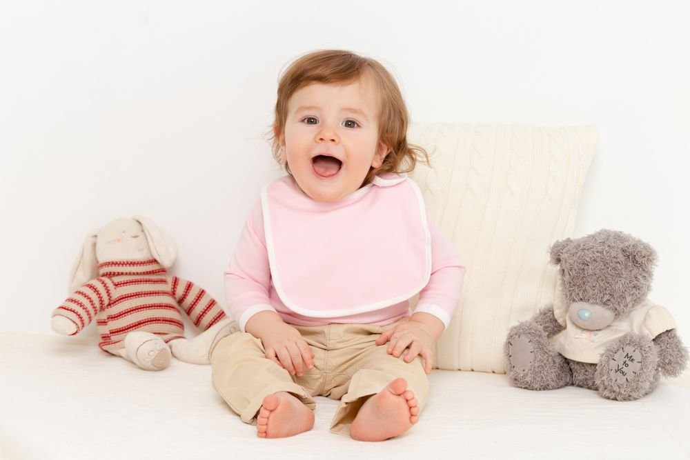 Нагрудник детский Baby Prime, розовый с молочно-белым_2