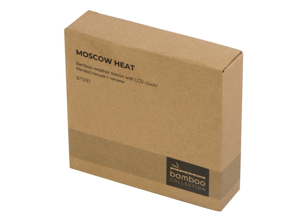 Бамбуковая метеостанция с часами Moscow Heat_5