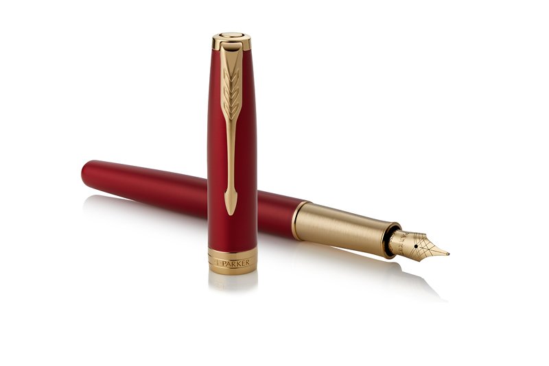 Ручка перьевая Parker ESSENTIAL Sonnet Laque Red GT_2