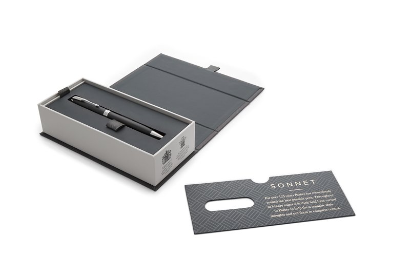 Шариковая ручка Parker ESSENTIAL Sonnet Matte Black CT_2