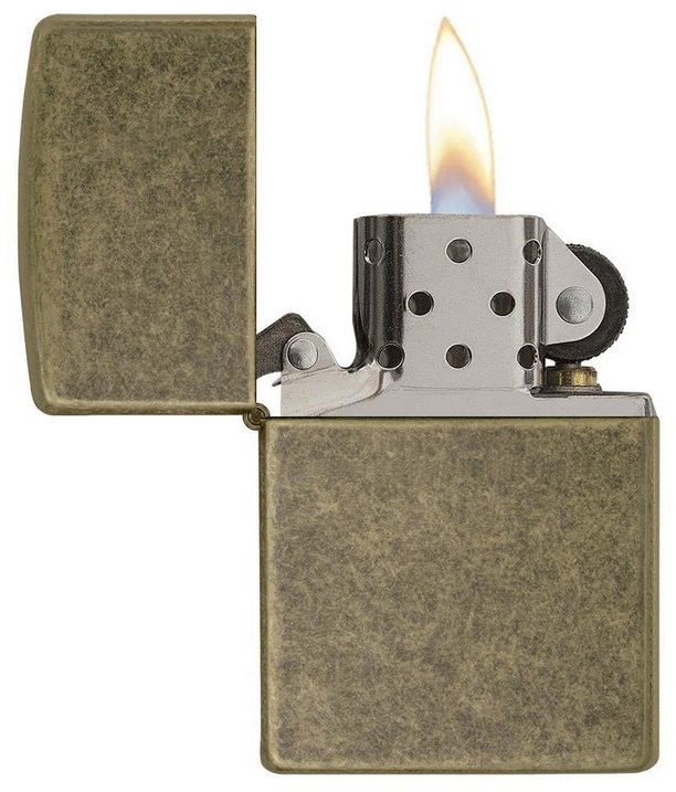Зажигалка ZIPPO, с покрытием Anitque Brass™, медь/сталь, матовая, 36x12x56 мм_3