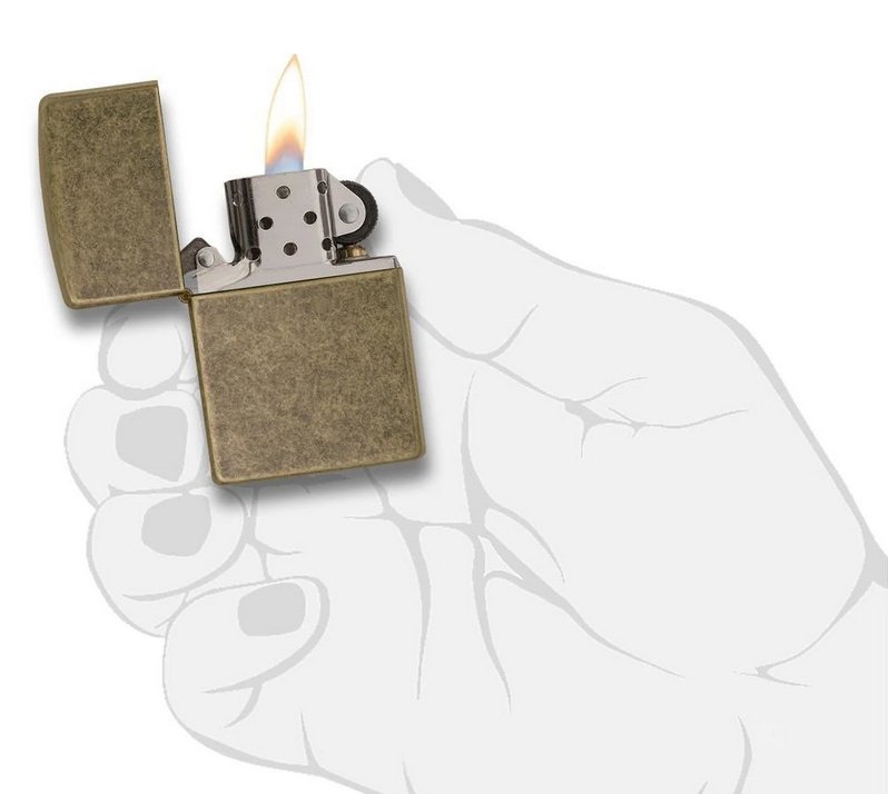 Зажигалка ZIPPO, с покрытием Anitque Brass™, медь/сталь, матовая, 36x12x56 мм_1