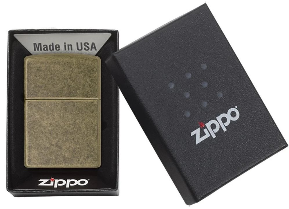 Зажигалка ZIPPO, с покрытием Anitque Brass™, медь/сталь, матовая, 36x12x56 мм_2