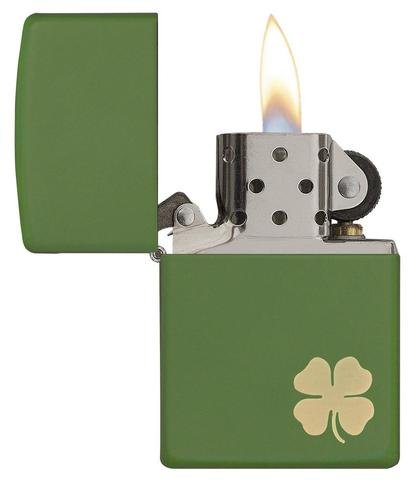 Зажигалка ZIPPO Classic с покрытием Moss Green Matte, латунь/сталь, зелёная, матовая, 36x12x56 мм_3