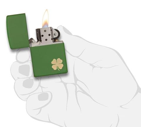 Зажигалка ZIPPO Classic с покрытием Moss Green Matte, латунь/сталь, зелёная, матовая, 36x12x56 мм_2