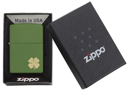 Зажигалка ZIPPO Classic с покрытием Moss Green Matte, латунь/сталь, зелёная, матовая, 36x12x56 мм_1