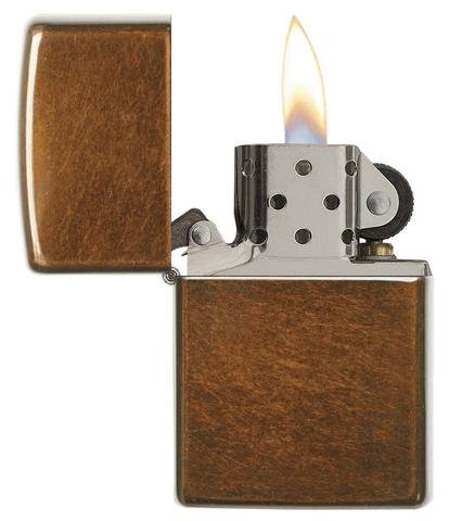 Зажигалка ZIPPO Classic с покрытием Toffee™, латунь/сталь, светло-коричневая, матовая, 36x12x56 мм_1