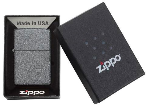 Зажигалка ZIPPO Classic с покрытием Iron Stone™, латунь/сталь, серая, матовая, 36x12x56 мм_2