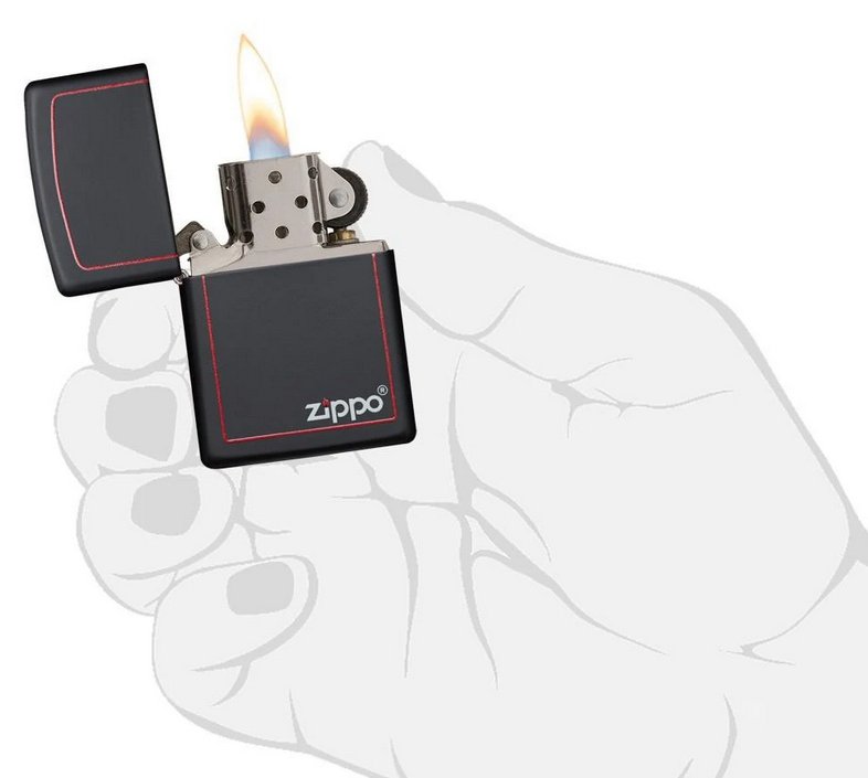 Зажигалка ZIPPO Classic с покрытием Black Matte, латунь/сталь, чёрная, матовая, 36x12x56 мм_2