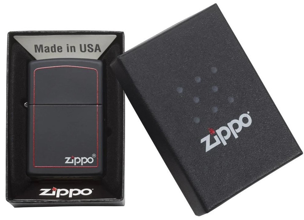 Зажигалка ZIPPO Classic с покрытием Black Matte, латунь/сталь, чёрная, матовая, 36x12x56 мм_1